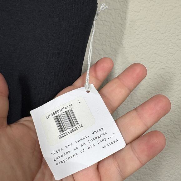 Tanya-B Womens Size Large Knit Tank Top Black Cotton Blend Sleeveless Stretch - Picture 4 of 8